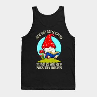 Gnome Books Reading Literacy Tank Top